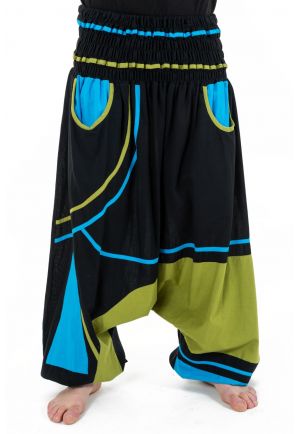 Sarouel elastique grande taille mixte noir bleu vert Neonew
