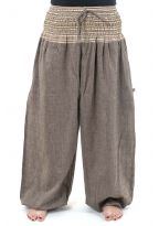 Pantalon sarouel grande taille mixte natural chanvre chine