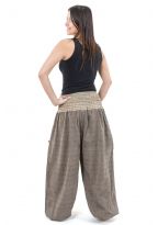 Pantalon sarouel grande taille mixte natural chanvre chine