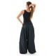 Pantalon elastique bouffant femme noir uni Mia personnalisable