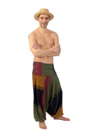 Sarouel homme femme élastique teufer Mahabharat personnalisable