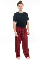 Pantalon japonais relax chic mixte bordeaux zoom