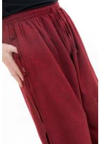 Pantalon japonais relax chic mixte bordeaux zoom