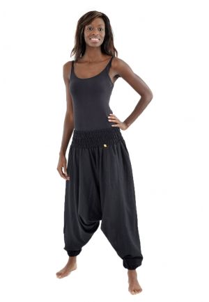 Pantalon sarouel elastique uni personnalisable