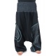 Sarouel grande taille smoke noir rayures noires Pattaya