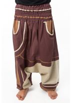Sarouel homme femme elastique grande taille Brownie chocolat