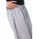 Pantalon japonais relax zen mixte boutons coton leger gris