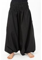 Sarouel ethnique grande taille mixte coton doux noir