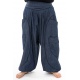Sarouel baggy aladin blue jean et coton noir homme femme personnalisable