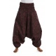 Pantalon sarwel femme smocke spirale ethnique chic personnalisable