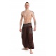 Pantalon sarouel elastique grande taille chocolat personnalisable