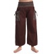 Pantalon sarouel elastique grande taille chocolat personnalisable