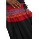 Pantalon sarouel elastique bouffant noir sari rouge Maka personnalisable
