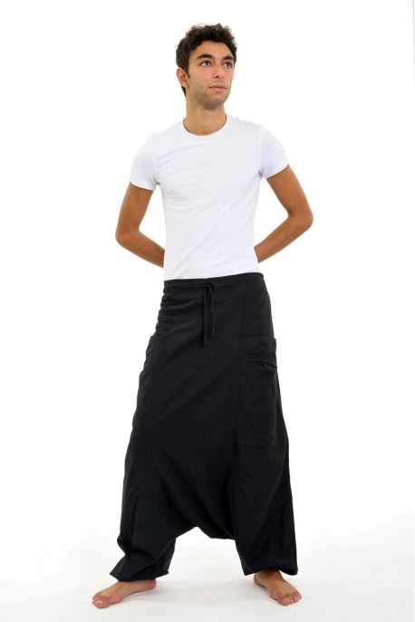 Sarouel noir Mikos personnalisable
