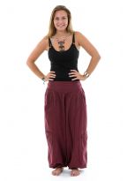 Pantalon sarouel baggy ethnic chic bordeaux Kalaah face