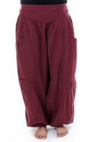Pantalon sarouel baggy ethnic chic bordeaux Kalaah full size