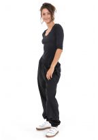Pantalon noir uni elastique Matiha