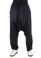 Sarouel long noir uni Pramukha