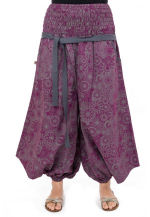 Pantalon sarwel femme total print original Buddhi