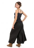 Pantalon sarouel femme faux effet jupe noir Suci