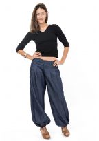 Pantalon denim ethnic street chic femme Nidana