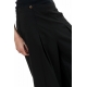 Pantalon ethnique large bouffant droit femme noir uni Damh