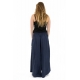 Pantalon ethnique leger navy blue chine et rayures Nausika