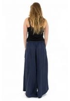 Pantalon ethnique leger navy blue chine et rayures Nausika