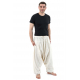 Pantalon sarwel Nepal zen homme femme coton leger creme Tara