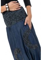 Sarwel jean denim homme femme ceinture elastique urban ethnic