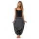 Sarouel femme hiver gris souris imprime psychedelic noir personnalisable