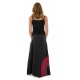 Jupe longue psychedelic nepali dream noir rouge hiver personnalisable
