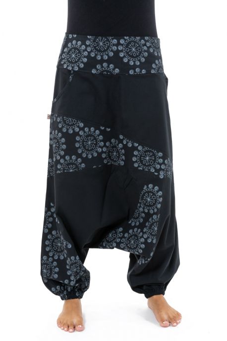 Sarouel ethnic graphic noir et gris nepalese snow Vesna
