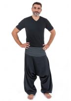 Pantalon sarouel bali noir rayures noires