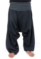 Pantalon sarouel bali noir rayures noires