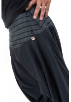 Pantalon sarouel bali noir rayures noires