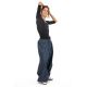Pantalon aladin jean ceinture corset femme face