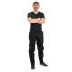 Pantalon large jean noir Gadha face