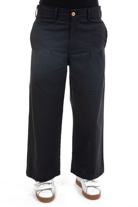 Pantalon large avec pinces noir Deenah zoom