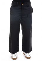 Pantalon large avec pinces noir Deenah zoom