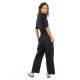 Pantalon large avec pinces noir Deenah