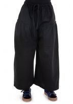 Pantalon femme jambe large noir Masii zoom