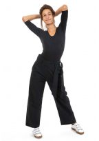 Pantalon large ceinture pinces Gobara face