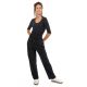 Pantalon droit avec plis noir Matra face