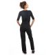 Pantalon avec bretelles taille haute noir