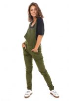 Salopette femme velours cotele kaki face