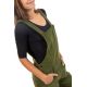 Salopette femme velours cotele kaki
