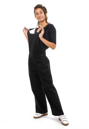 Salopette femme hiver twill noir Macha face