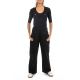Salopette femme hiver twill noir Macha zoom