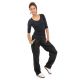 Pantalon ample twill doux noir face